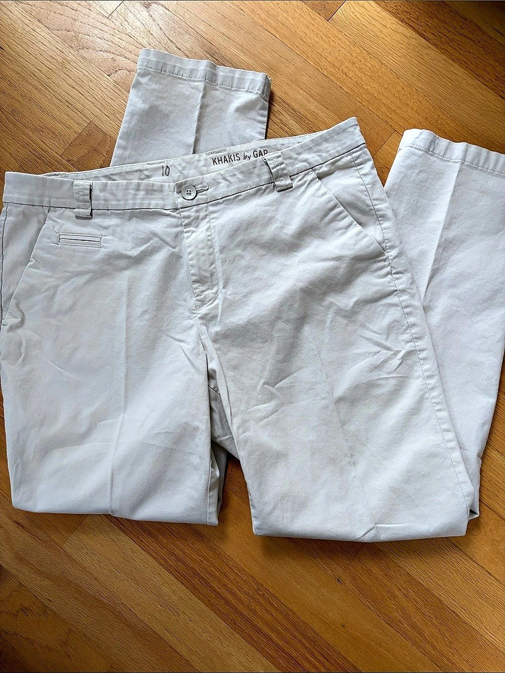 Women’s Khakis by Gap Straight Leg Chino Pants in White